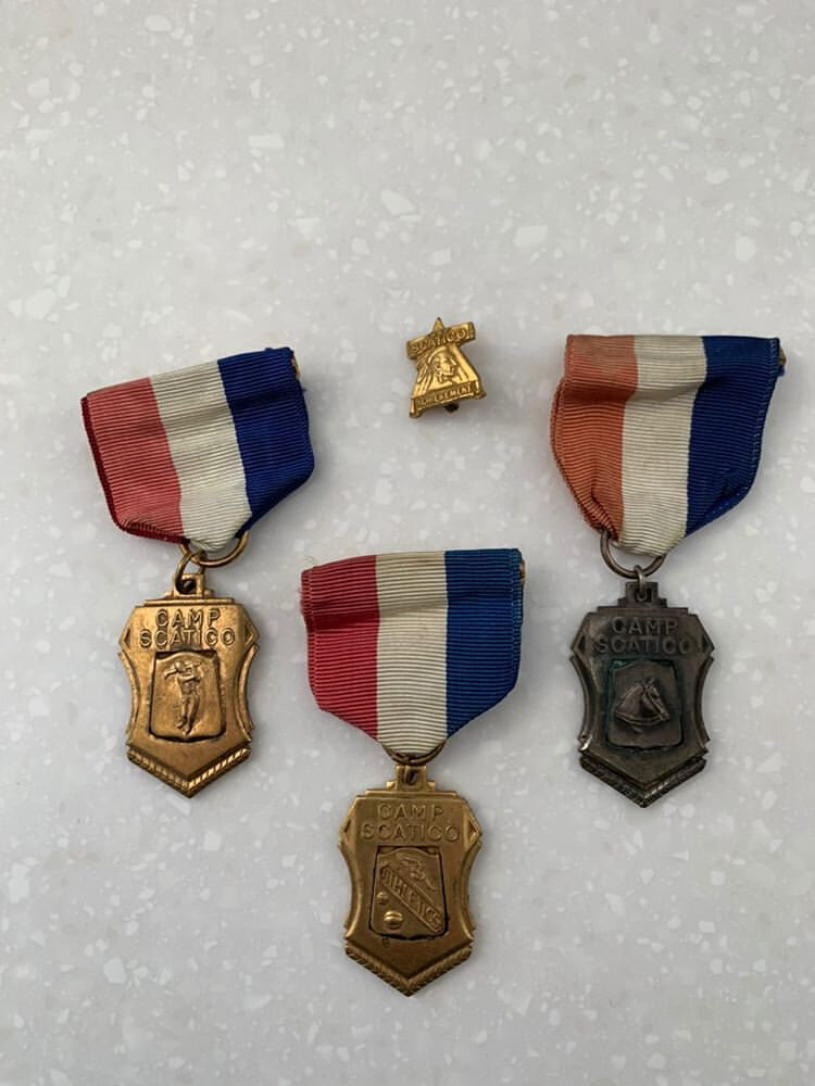  From Maggie Brown (2007-18): "I dug up these medals which were my grandma's [Barbara Lehman Sheldon] from the 1940s/ 50s." 