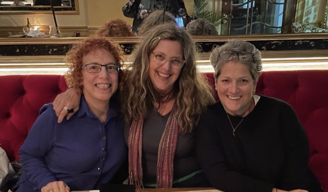 Vintage 1960s-80s dinner: Hope Kellman, Wendy “Pooh” Ginsberg Wolff, and Jill Herzog Phillips.