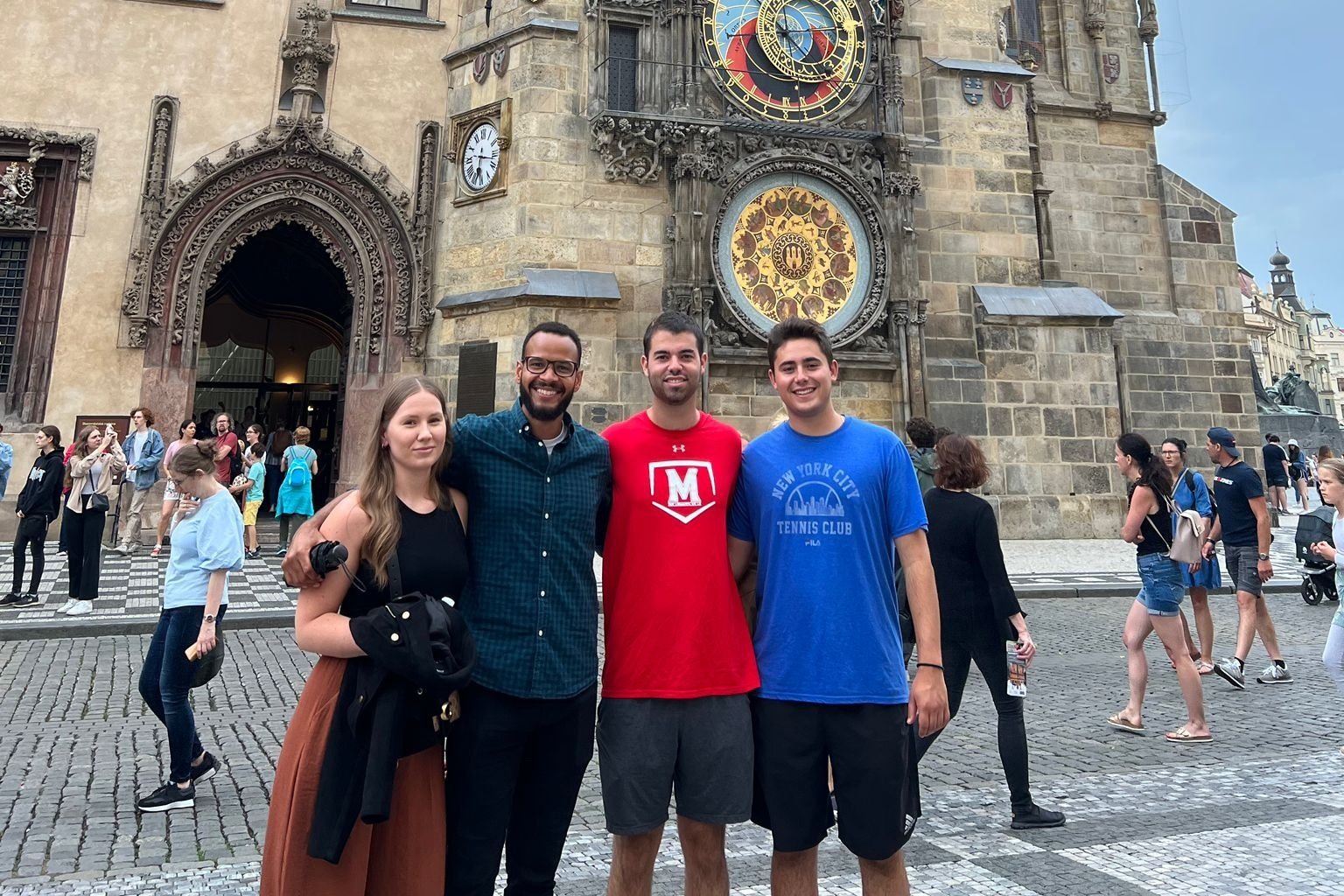 When former bunkmates Jack Heineman and Ben Putzer traveled to Prague they visited Katie Simova and Moises Torres who live together in the Czech Republic.