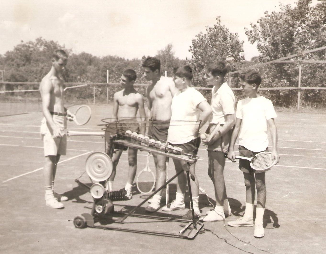  Tennis Courts. Then—Clay surface and wood racquets.   &nbsp; 