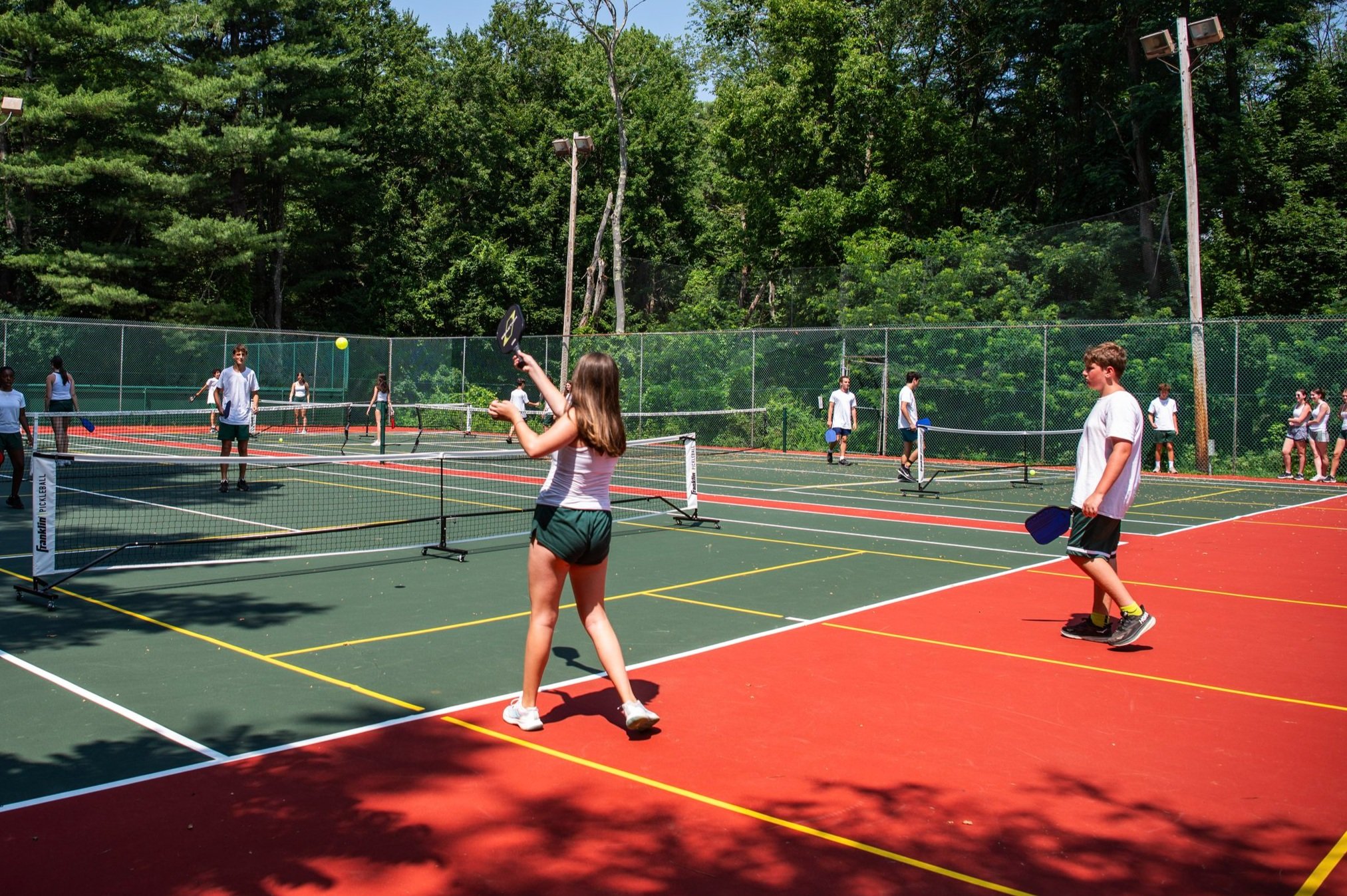  Now—All-weather surface, lighting, and a coed Pickleball tournament.  