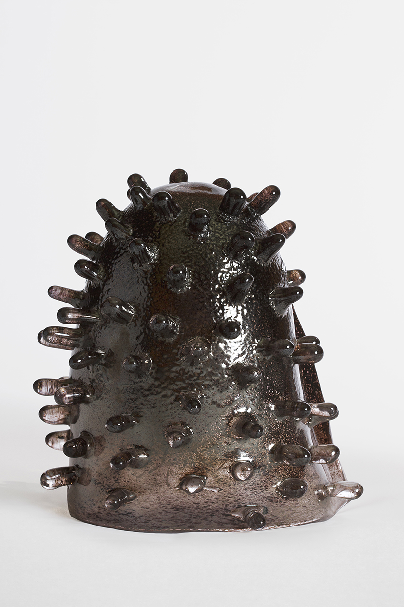 Ali_Kaaf, Helmet No.4 , 2012, blown glass, 27x17x17cm