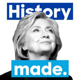 Hillary Clinton changed her Twitter avatar to "History Made" on Super Tuesday