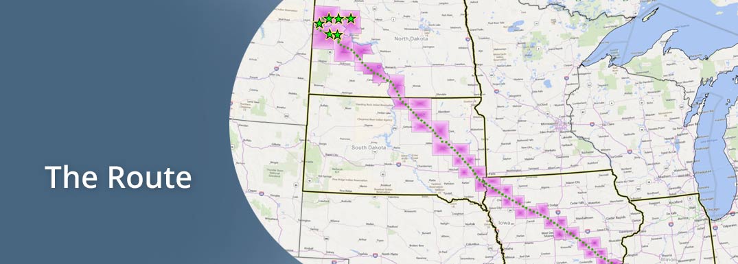 Intended route of the pipeline/Credit: Energy Transfer