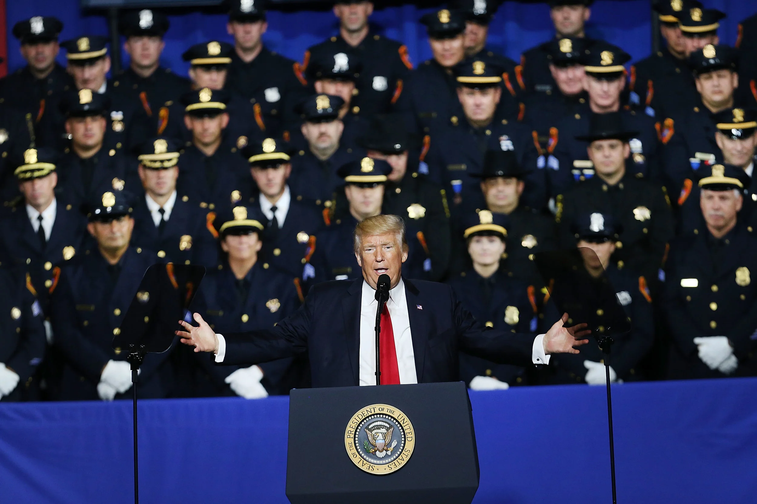 In Long Island Speech, Trump Encouraged Police Brutality
