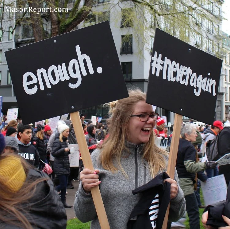 Resounding Theme From Portland's March For Our Lives: Never Again!