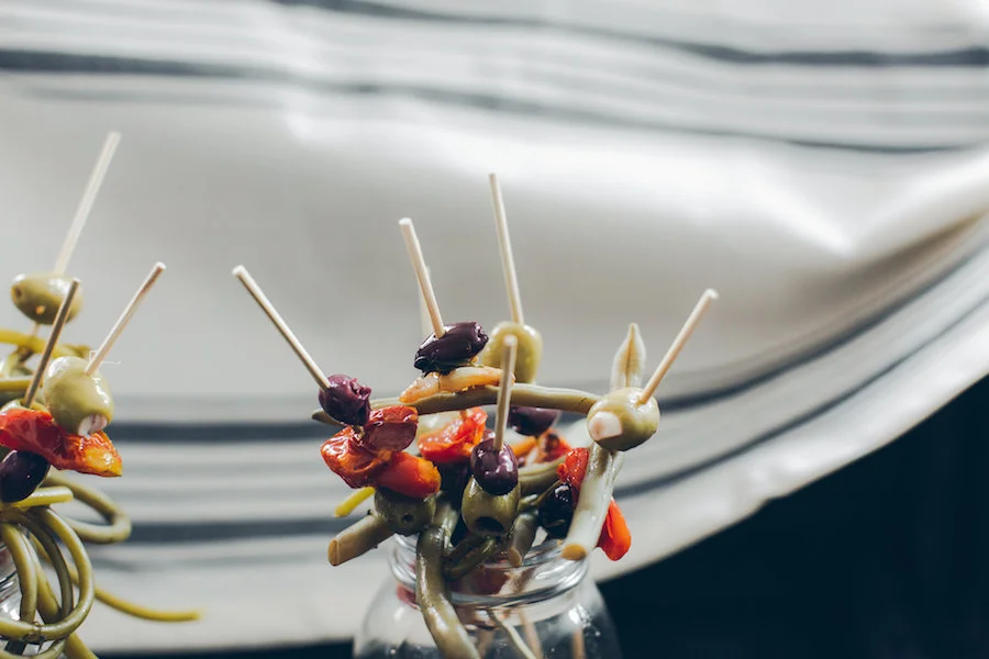 Olives, green been, peppers, and pickles!