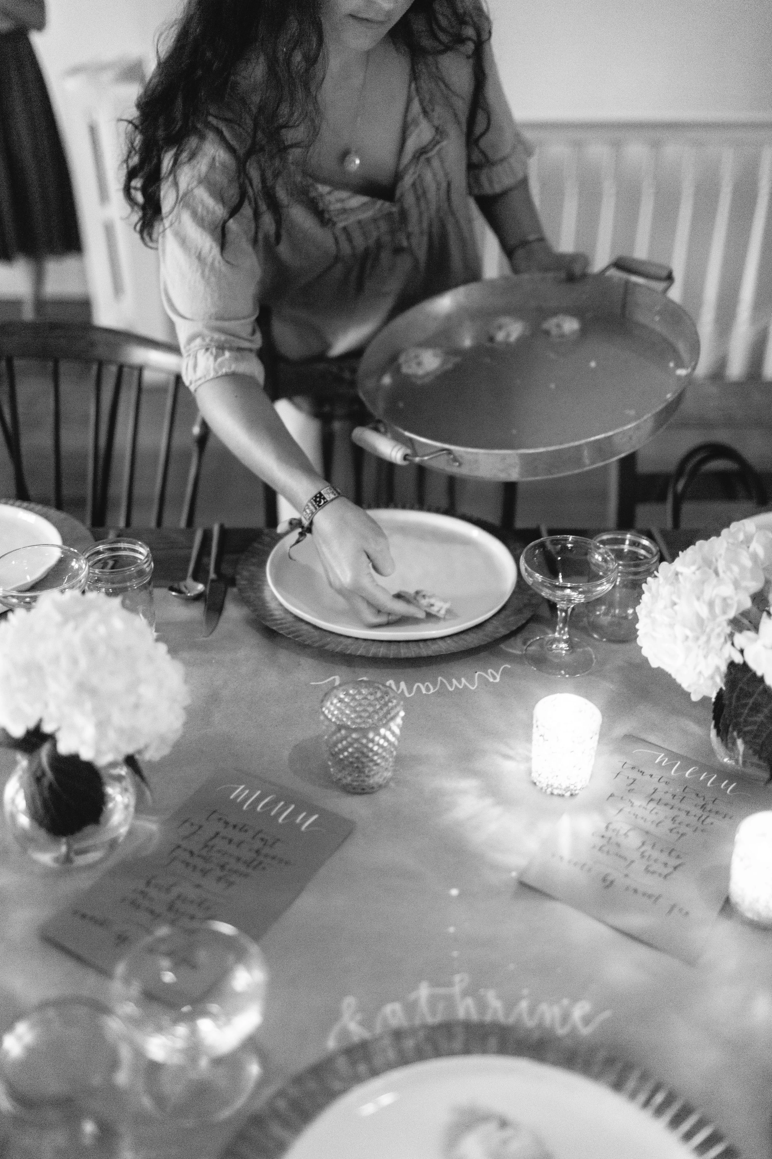 Serving dinner!