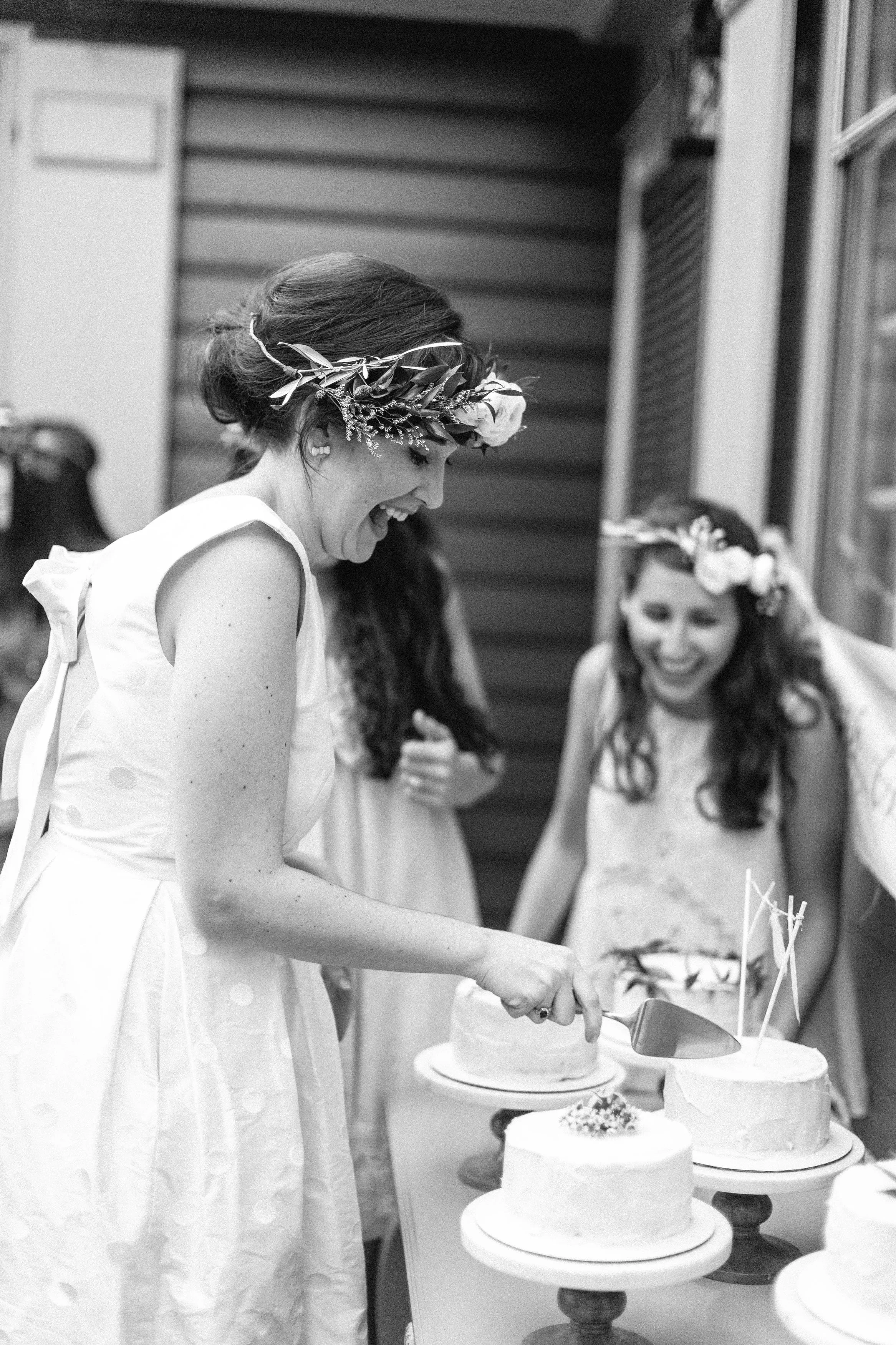 Megan cutting the cake!