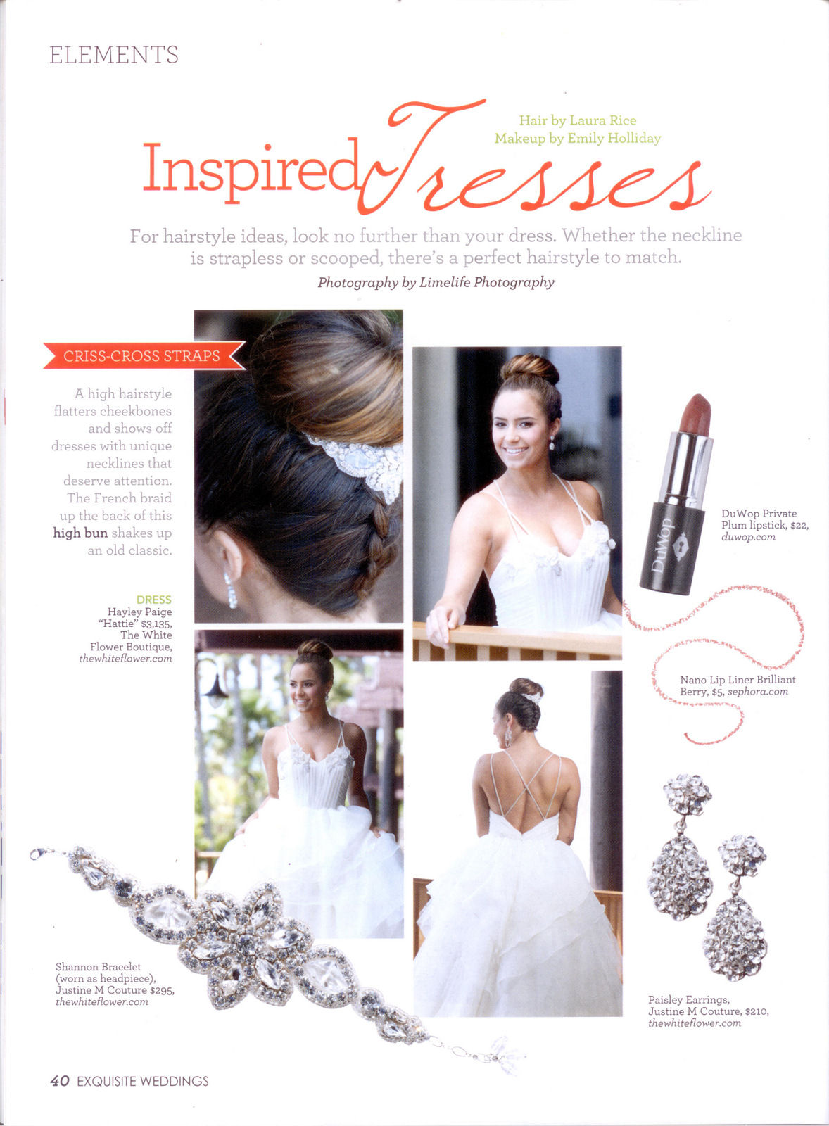 Exquisite Weddings Mag - Dec 2012 Jan 2013 Paisley Earrings and Shannon Cuff Bracelet.jpg