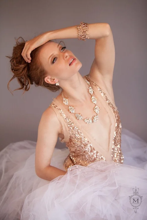 Our own version of the deep neckline style, showing the Justine M Couture Basilica Multipurpose Piece