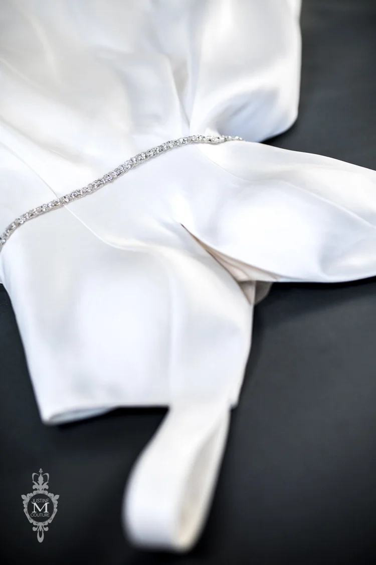 Pretty Polly sash by bridal design house Justine M Couture 