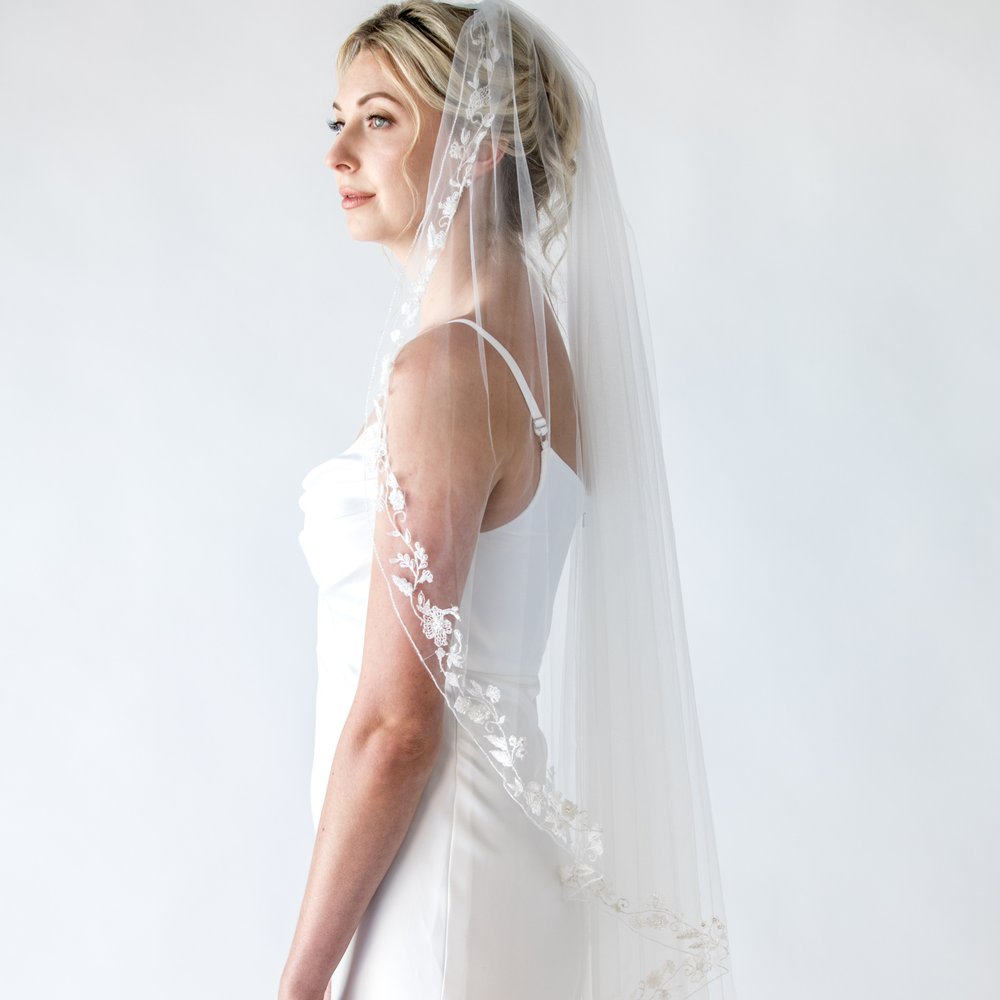 Simona Veil 53L — Justine M Couture Bridal Veils, Jewelry and Accessories
