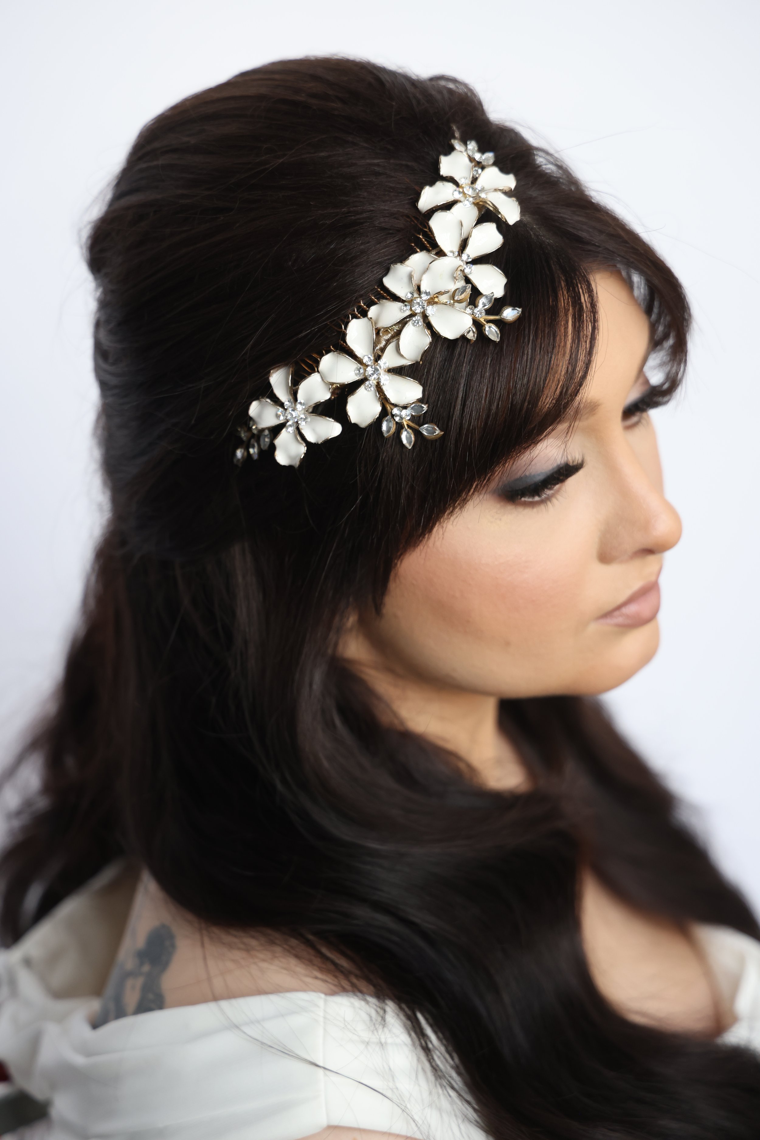Jasmine headpiece comb