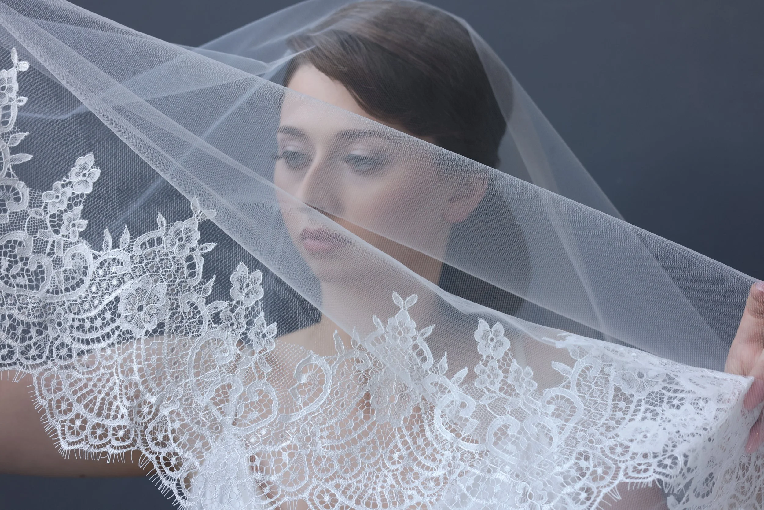 Whisper veil 36"L x  43"L (two tier fold over)