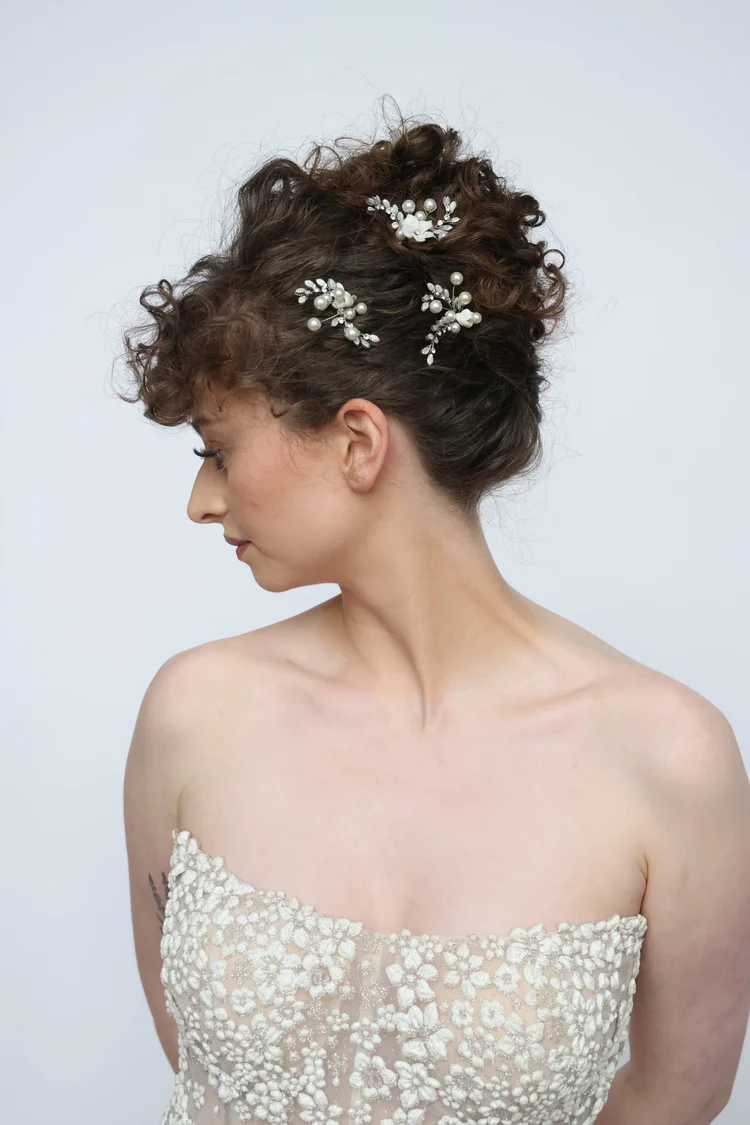 Florella hair pins - set of 3 — Justine M Couture Bridal  display picture 3