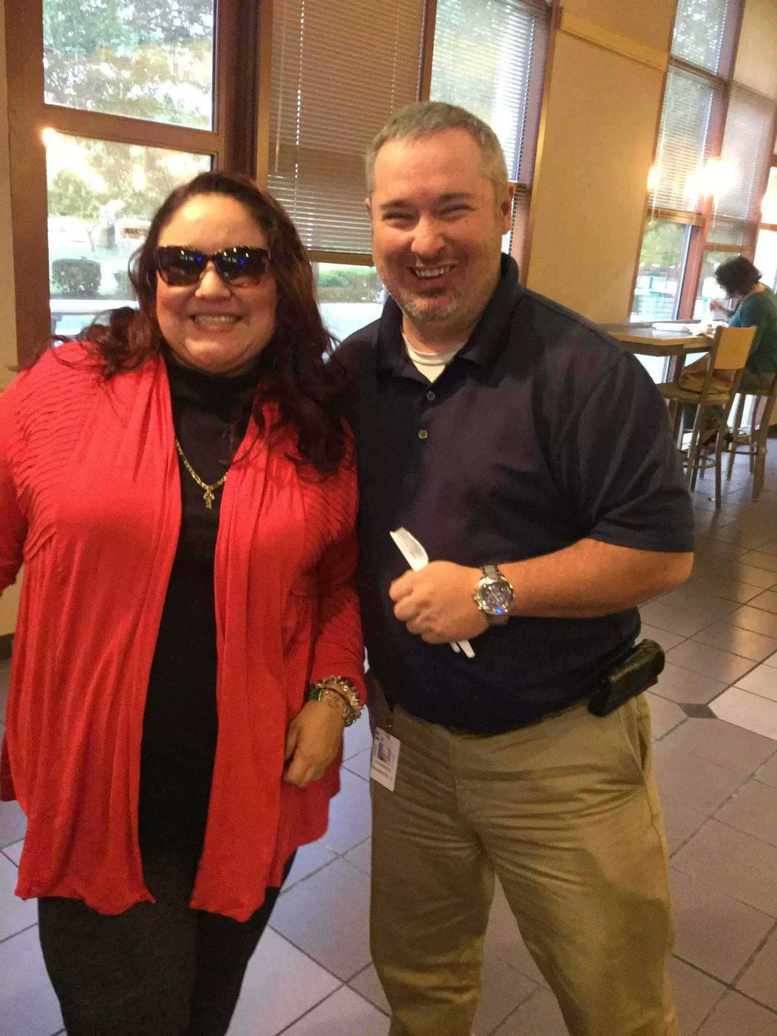 Karla Martinez and one of our loyal customers
