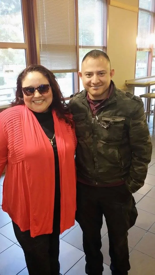 Karla Martinez and one of our loyal customers