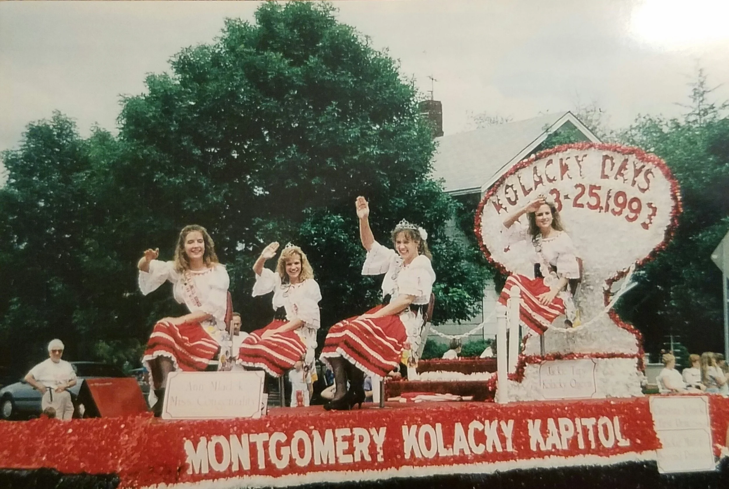 Montgomery's 1992 Kolacky Days Royalty From Left: Miss Congeniality Ann Mladek, 1st Princess Christina Jelinek, 2nd Princess Jackie Martin and Queen Jacqueline Tupy.