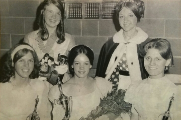 1970 Kolacky Day Royalty. Queen Barb Flicek, 1st Princess Patti Wondra, 2nd Princess Debbie O'Regan, & Miss Congeniality Bonnie Duffney