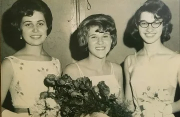 1965 Kolacky Day Royalty. Queen Joyce Vlasak, 1st Princess Millie Krocak, and 2nd Princess Jane Vlasak