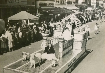 1962 Kolacky Day Royalty. Queen Jean Meger, 1st Princess Bonnie Korbel, and 2nd Princess Mary O'Neil