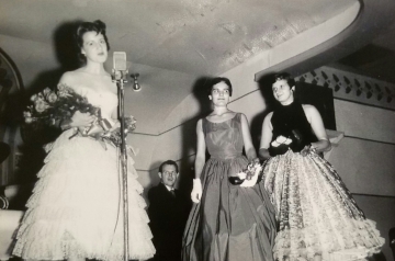 1955 Kolacky Day Royalty - Queen Connie Tucholke with Angie Holtz and Joanne Hruby