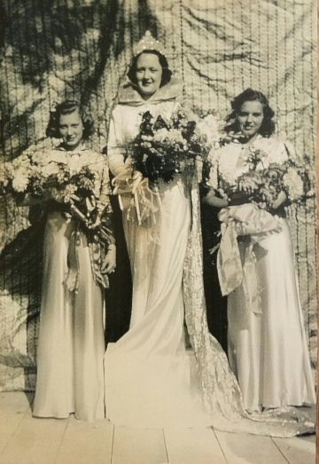 1938 Kolacky Day Royalty - Queen Charlotta Fitzpatick and Attendants Ardyce Kriz and Irene Turek