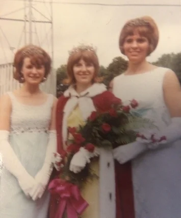 Montgomery's 1966 Kolacky Day Royalty. Queen Betty Jean Corbett, 1st Princess Lila Kukacka, and 2nd Princess Pat Washa
