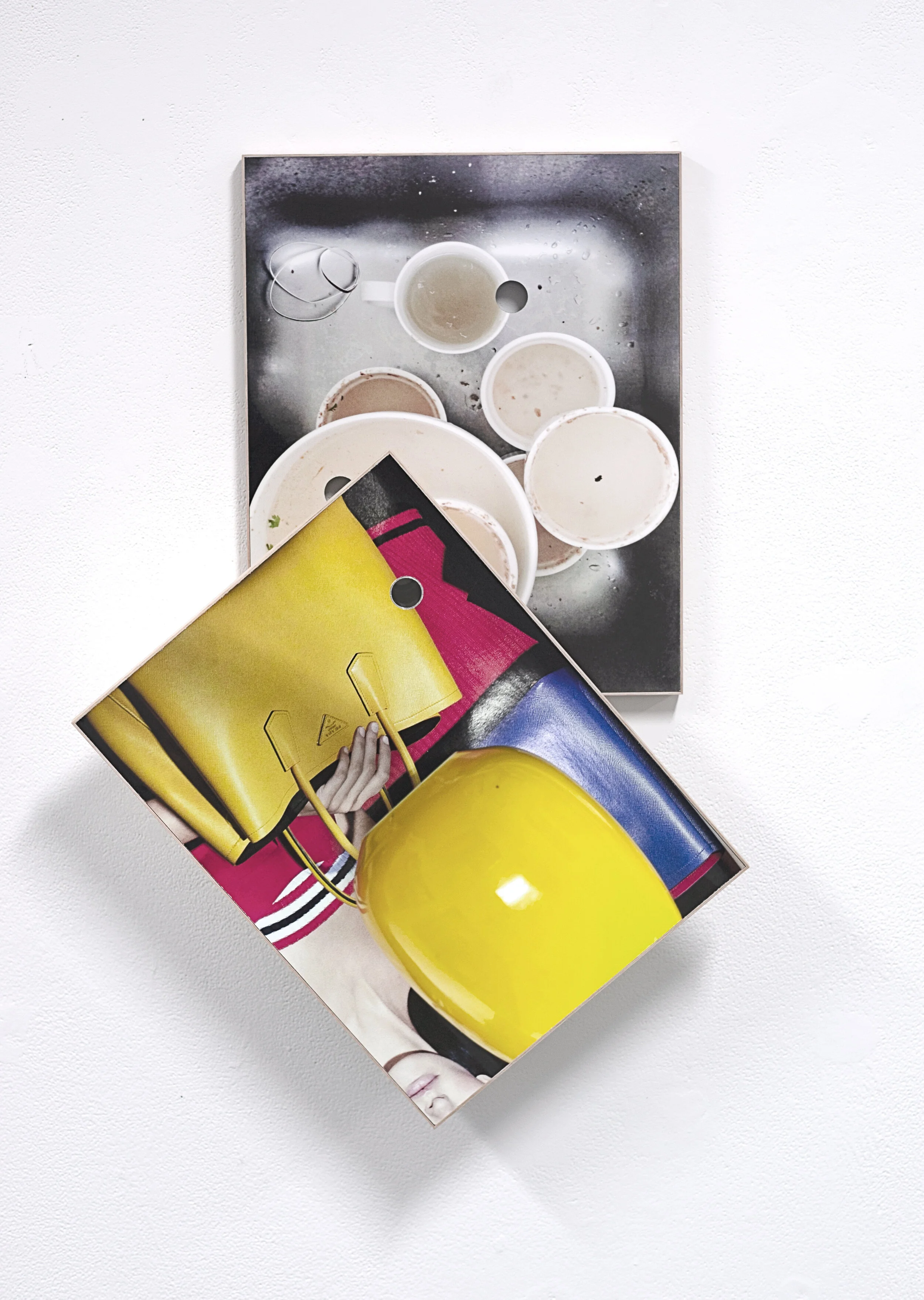   Tip, Drain, Leak,  inkjet print, aluminium tubing, 2019 