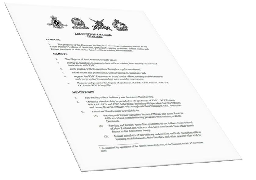 Updated Charter of the Duntroon Society