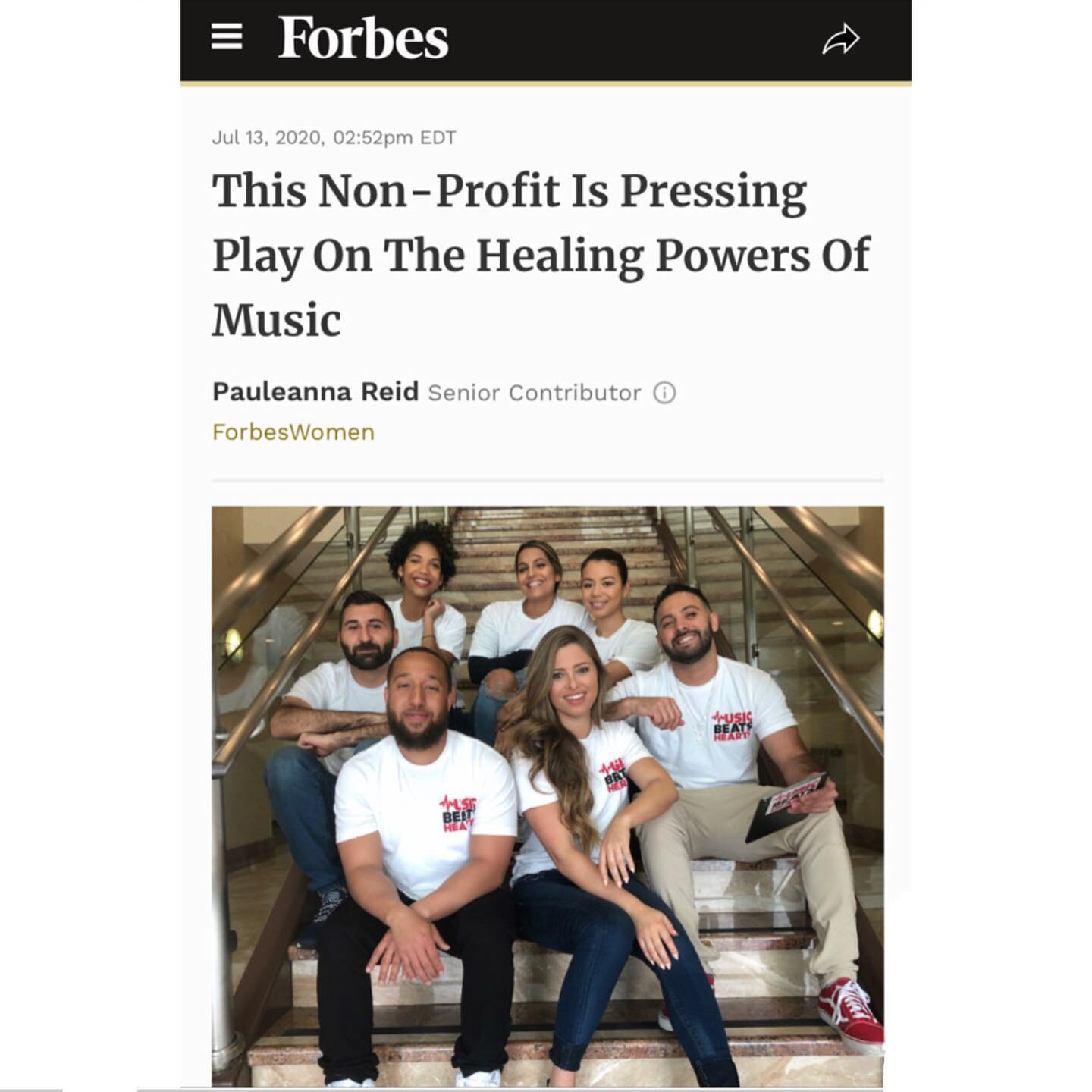 Spread the word... 🗣

Music is medicine 🎶 💊 ❤️ 

🙏🏽 @forbes @pauleannareid