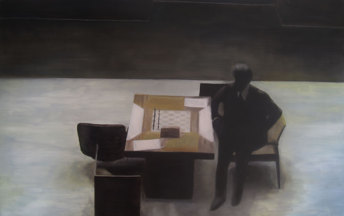 B.F. vs. B.S. 1972 no.3 2013 oil on canvas 37 1/2 x 60 in.
