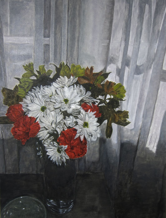 Flower Painting 1 2013 oil on canvas 36 x 27 in. 