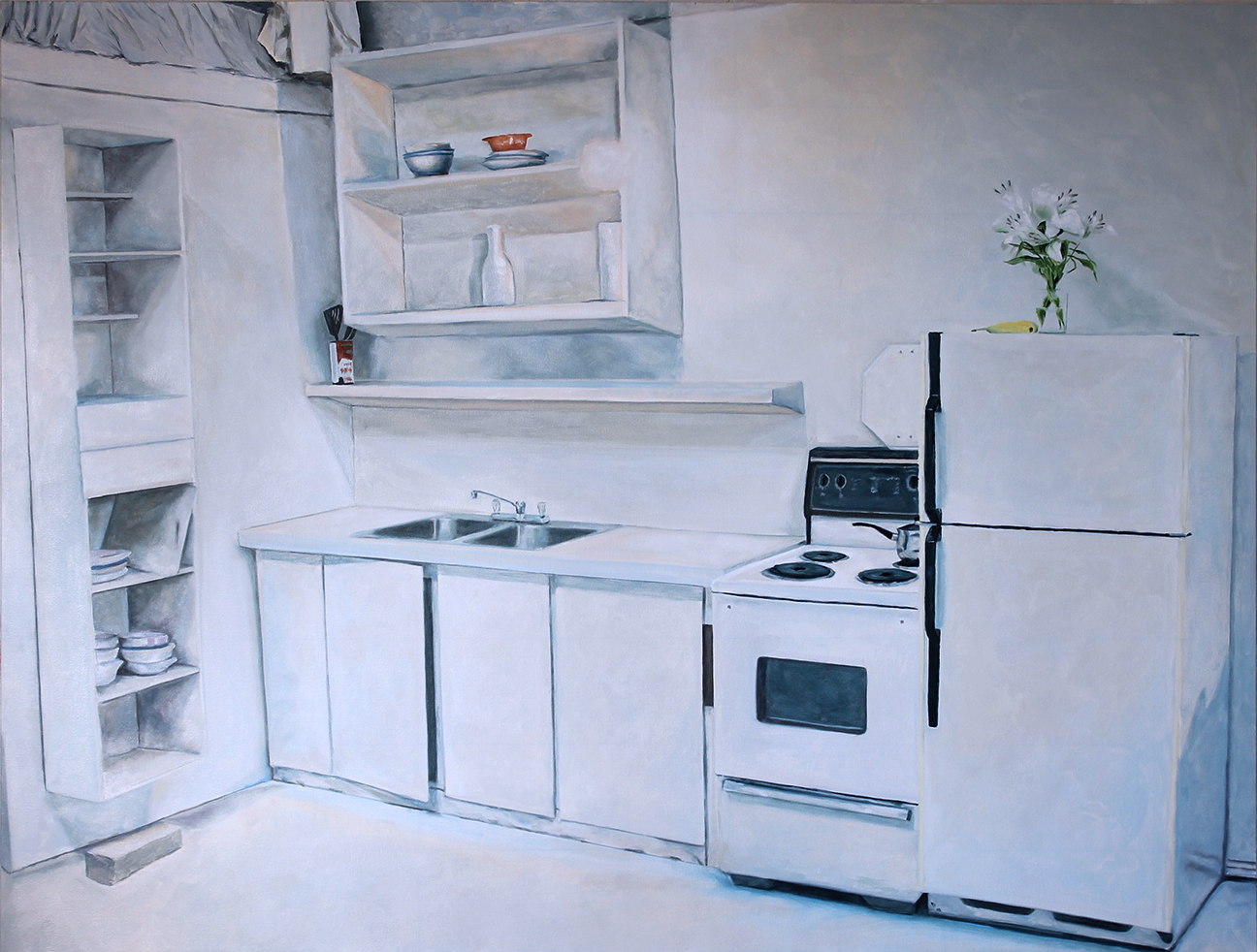 Kitchen 2016 oil on canvas 54 x 72 in.