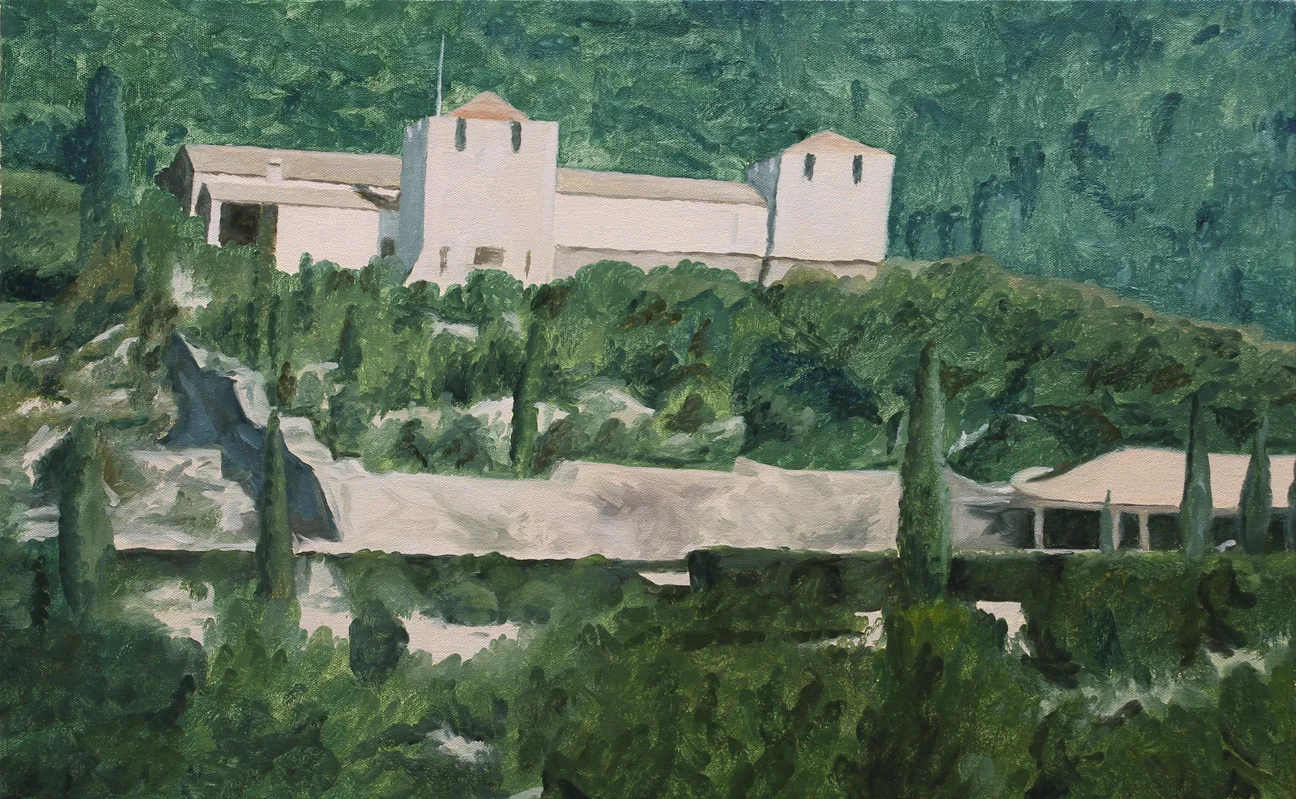 Rothschild Villa, Corfu 2017 oil on canvas 15 x 24 in.