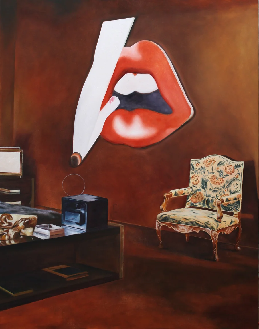 American Collection Painting 14 (Wesselmann) 2017 oil on canvas 48 x 38 in.