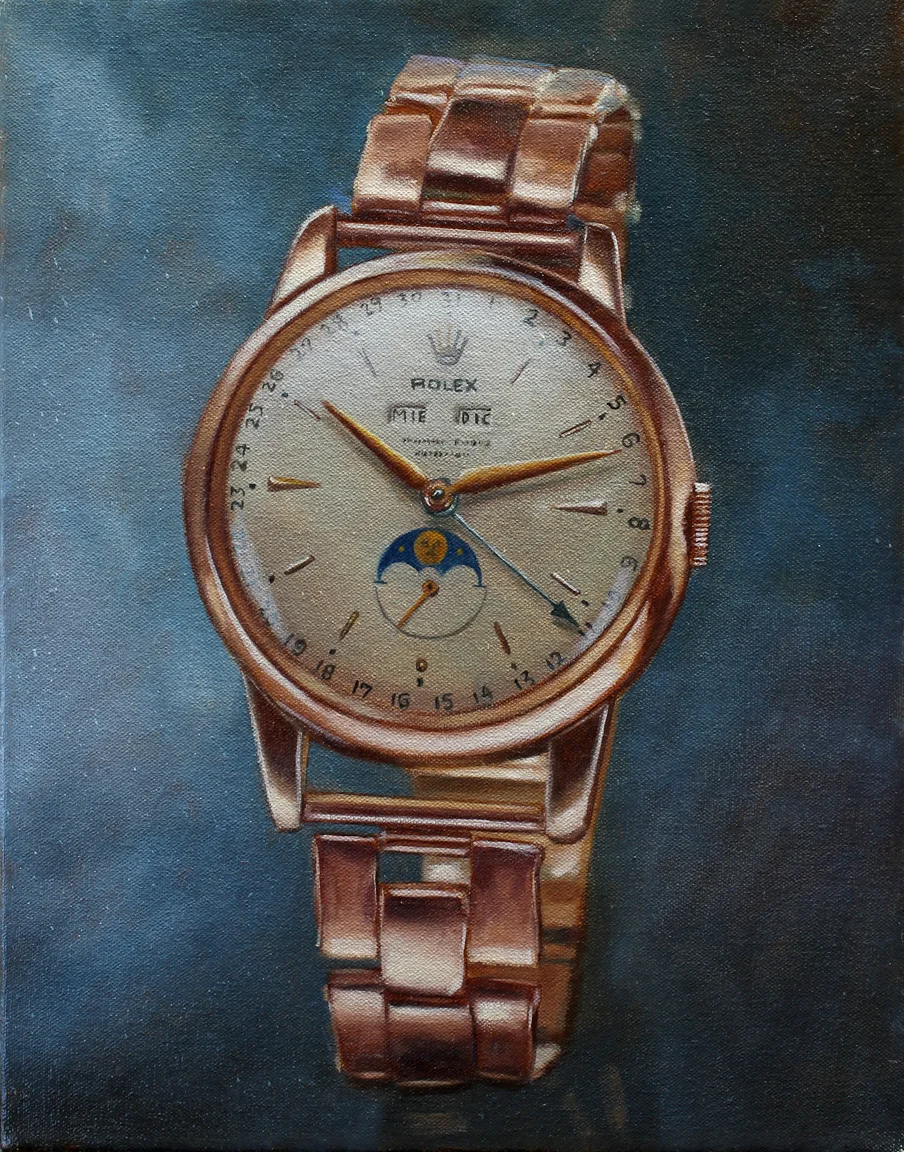 Still Life with Rolex 2018 oil on canvas 14 x 11 in.