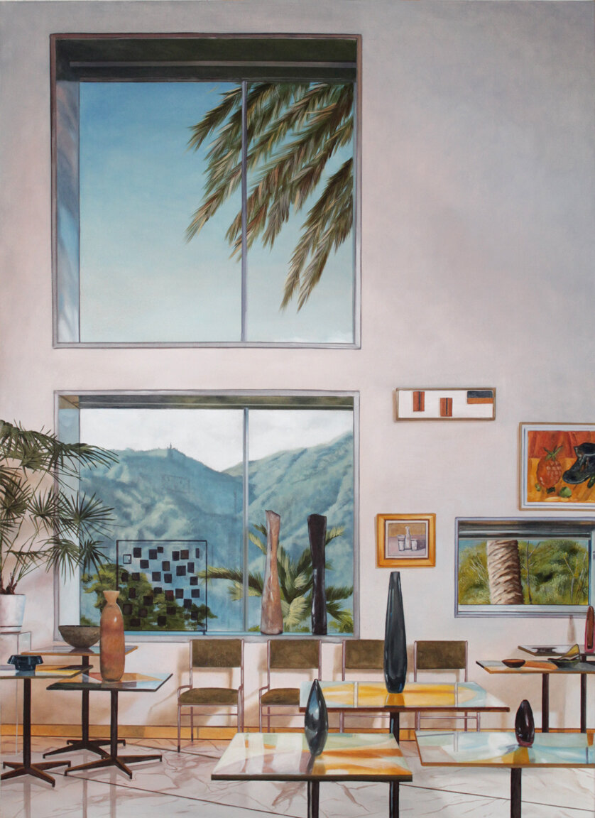  American Collection Painting 36 (Ponti, Morandi) -or- Villa Planchart, Caracas, Venezuela  2019 oil on canvas 55 x 40 in. 