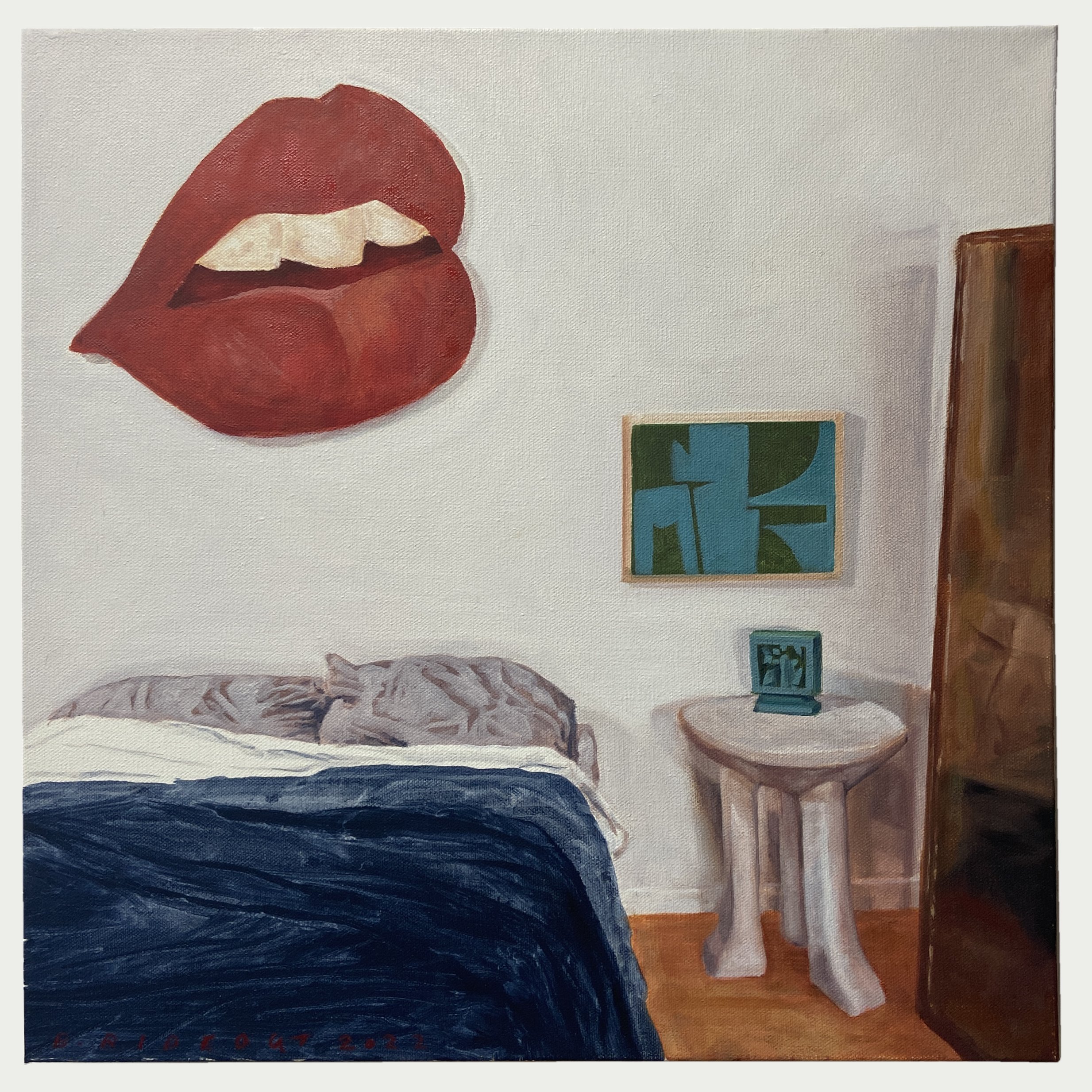 Study for ACP (Wesselmann)  2022  oil on canvas  18 x 18 in.  