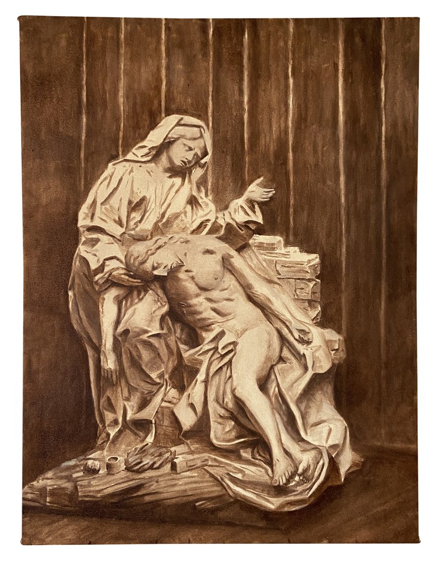  Pieta (After Bernini)  2021  oil on canvas  24 x 18 in. 