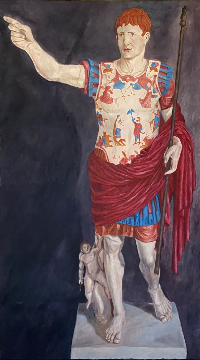  A Colour Reconstruction of a Marble Statue  2021  oil on canvas  58 x 32 in. 