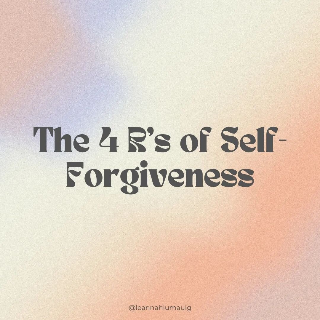 If there&rsquo;s something you need to forgive yourself for, remember the four R&rsquo;s of self-forgiveness:⁠
⠀⠀⠀⠀⠀⠀⠀⠀⠀⁠
1. Responsibility - by accepting responsibility and taking ownership of your actions you can start to practice self-compassion.⁠