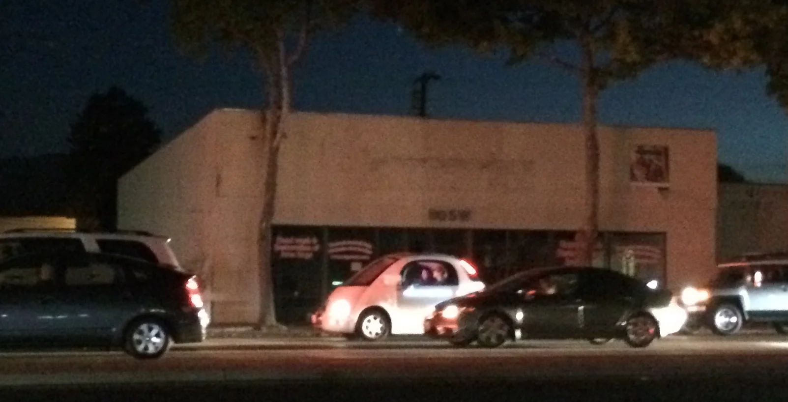 A Google self-driving car spotted in the bay area (Photo by: JOhn Rokos)