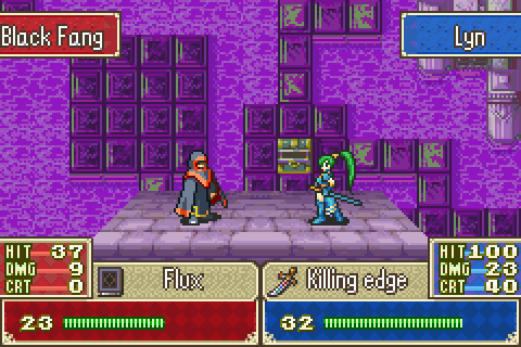 Lyn being a boss in Fire Emblem 7.