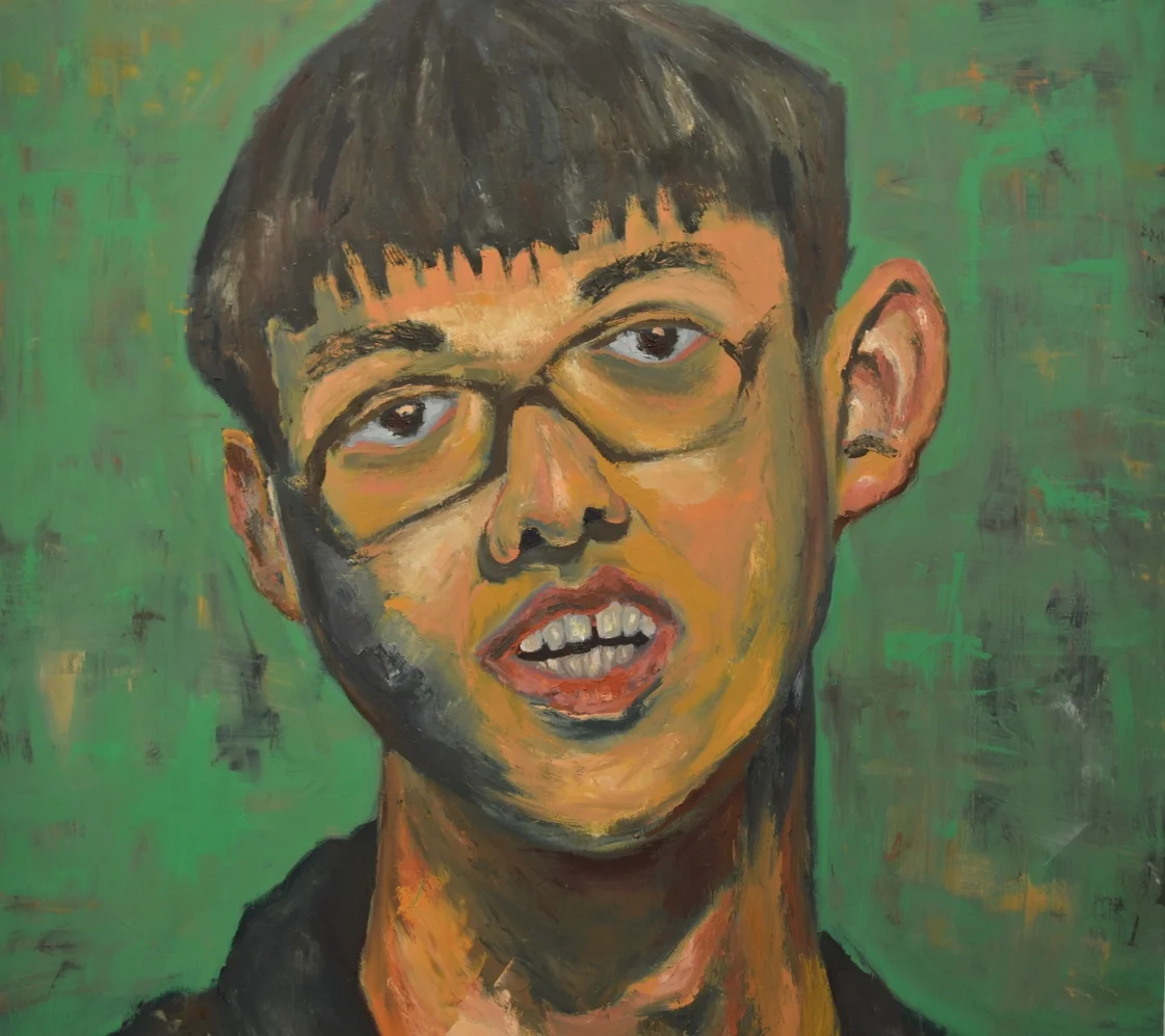   Self-portrait , oil on canvas, 48 x 48 in, 2013 