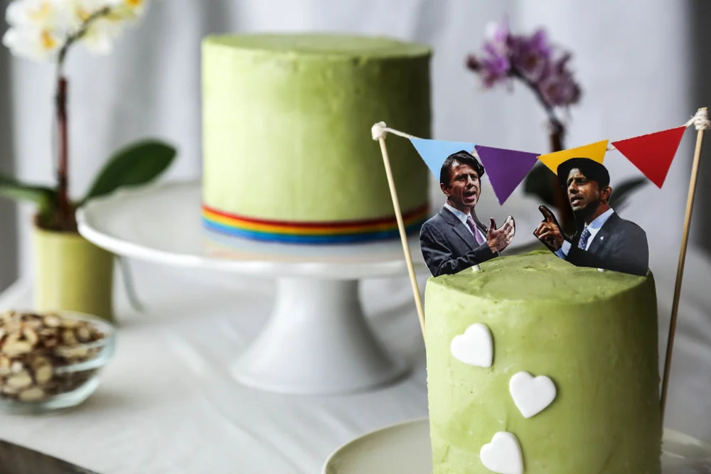 Matcha Gay Wedding Cake for Louisiana Governor Bobby Jindal (R)