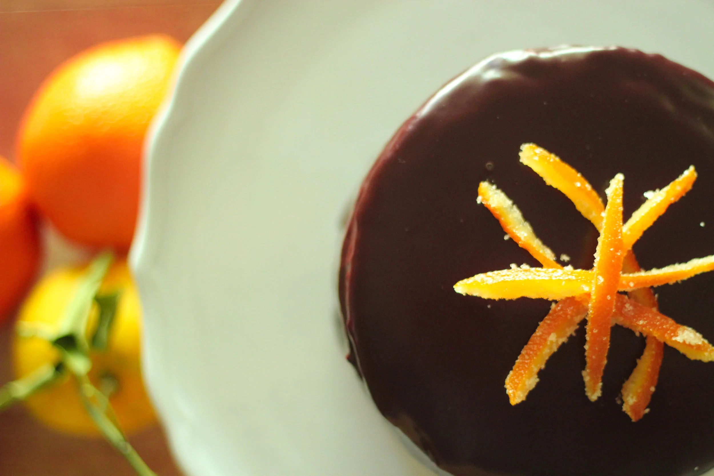 Chocolate Chip Grand Marnier Cake with Goat Cheese Buttercream  