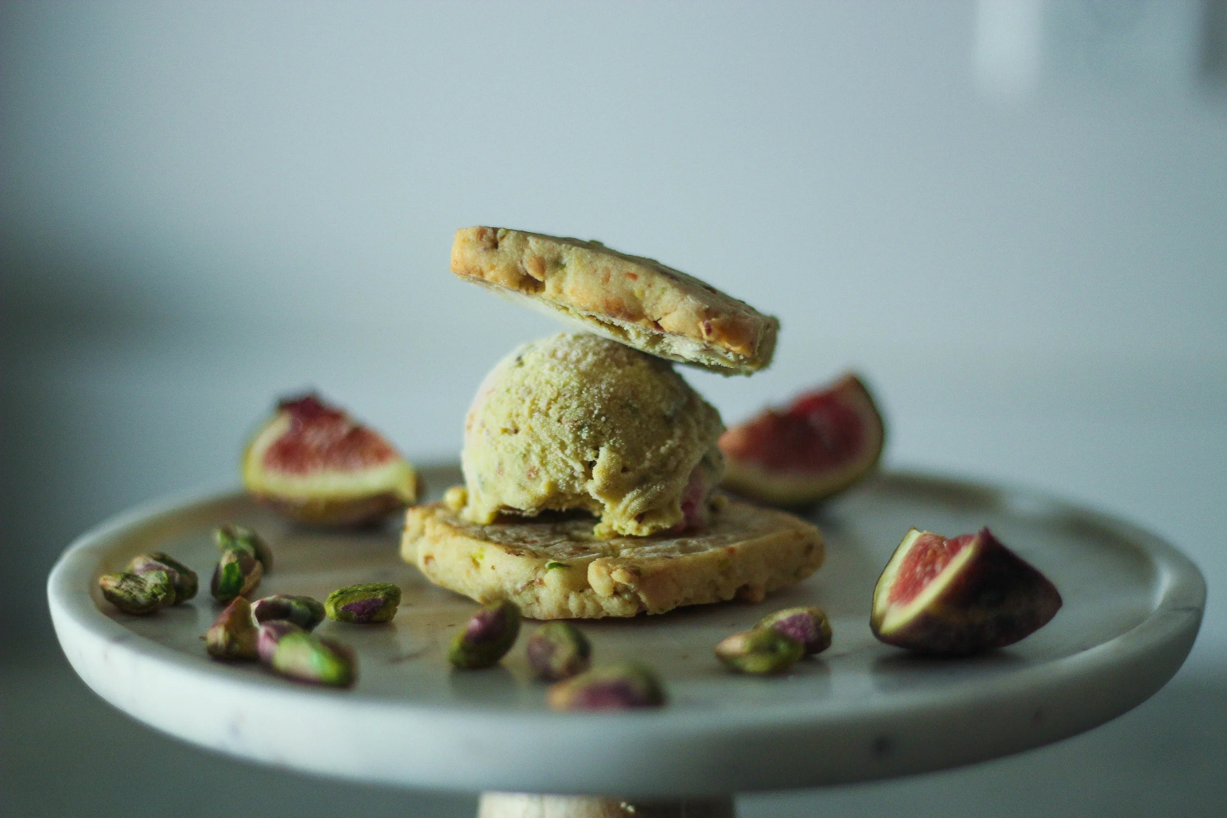 Pistachio Fig Ice Cream Sandwiches