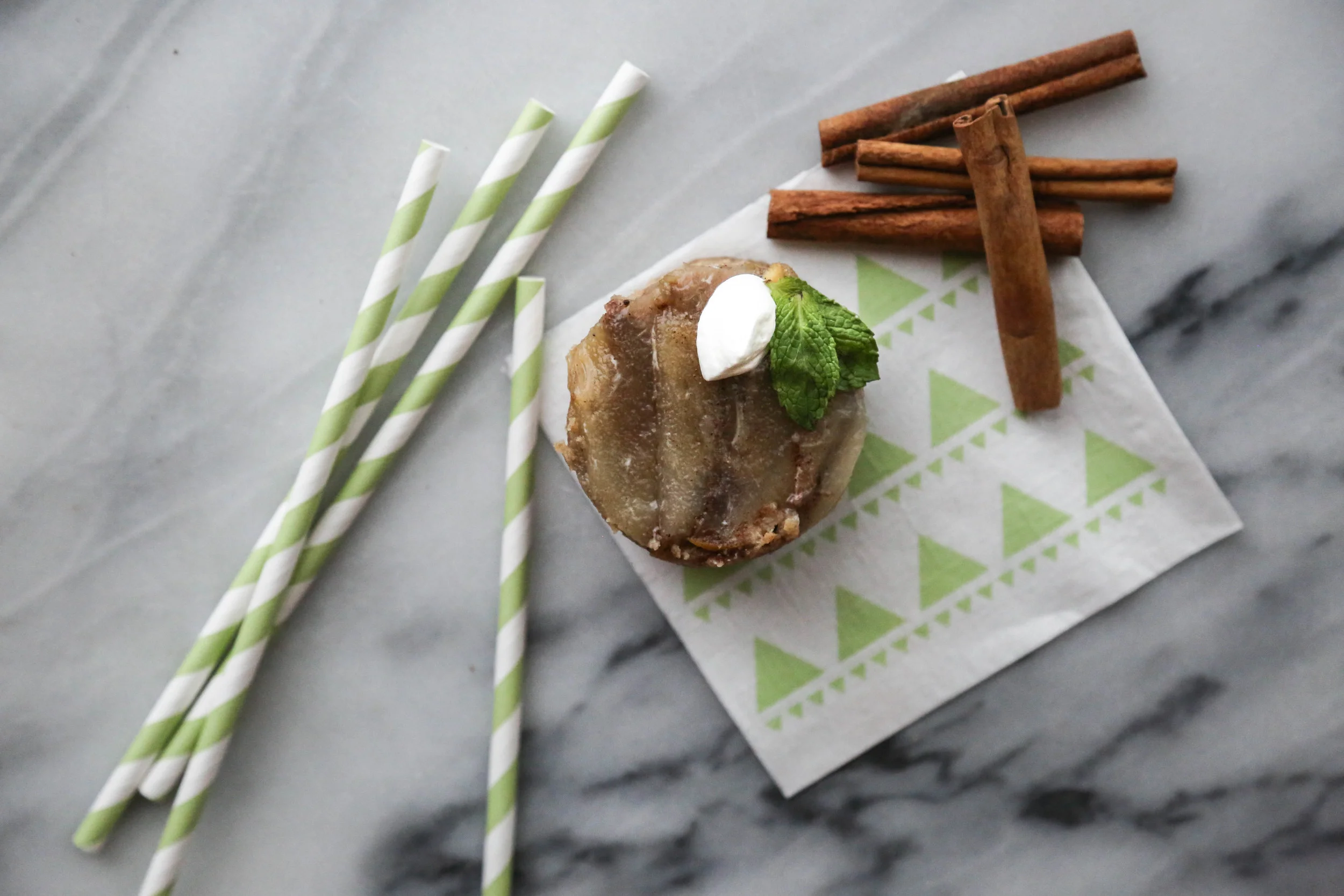 Spiced Pear Upside-Down Cake + A Fall Fizz